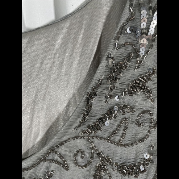 NWT Adrianna Papell Beaded‎ Embellished Mermaid Gown in Blue Mist [SZ 16 ] - Picture 10 of 10